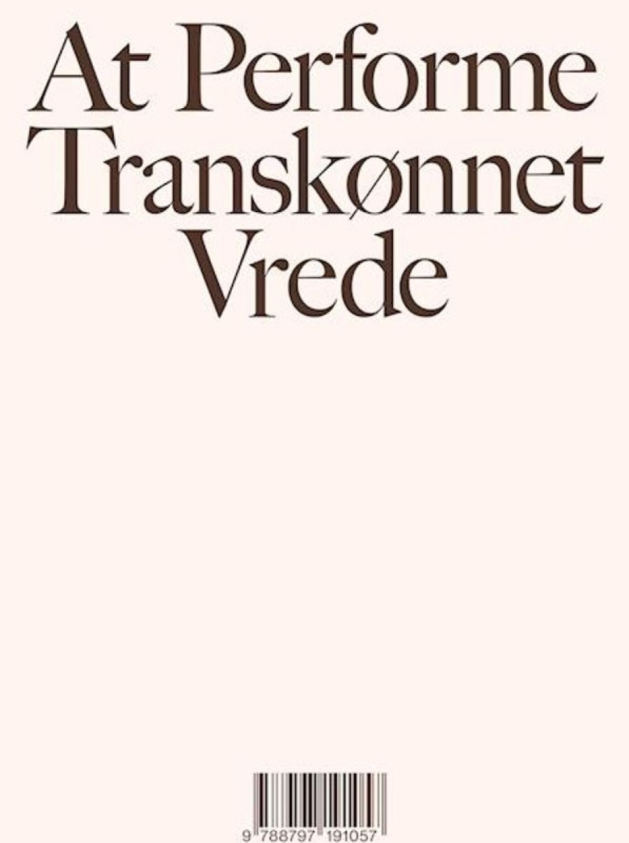 Moderne Skonlitteratur Forlaget Amulet | At Performe Transkonnet Vrede Bog